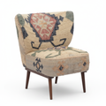 Accent Chair Jute Blend 76.2 × 66 × 76.2 cm Geometric Pattern