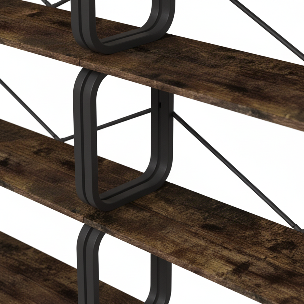 Bookcase MDF 160 × 30 × 160 cm Rustic Brown 5-Tier