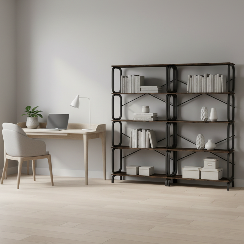 Bookcase MDF 160 × 30 × 160 cm Rustic Brown 5-Tier