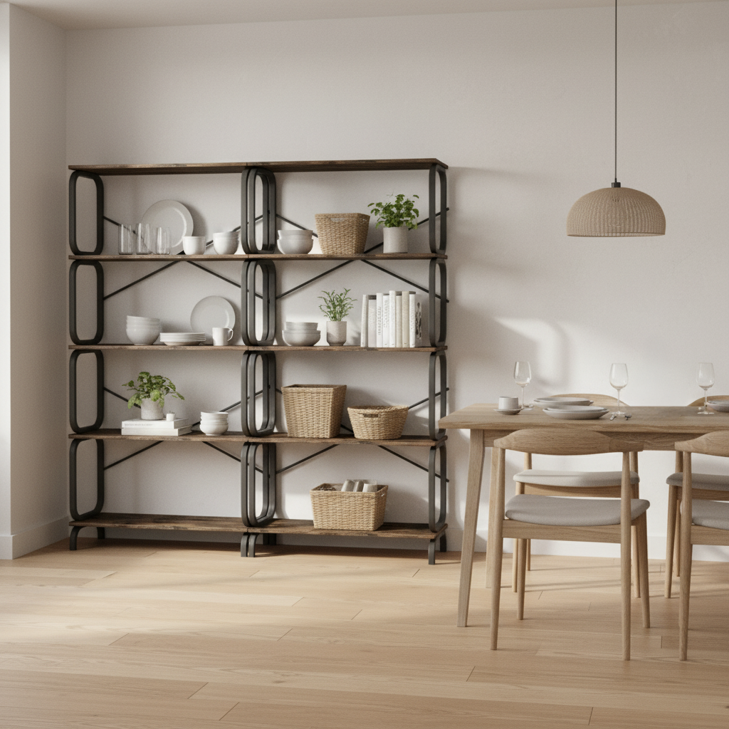 Bookcase MDF 160 × 30 × 160 cm Rustic Brown 5-Tier