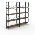 Bookcase MDF 160 × 30 × 160 cm Rustic Brown 5-Tier