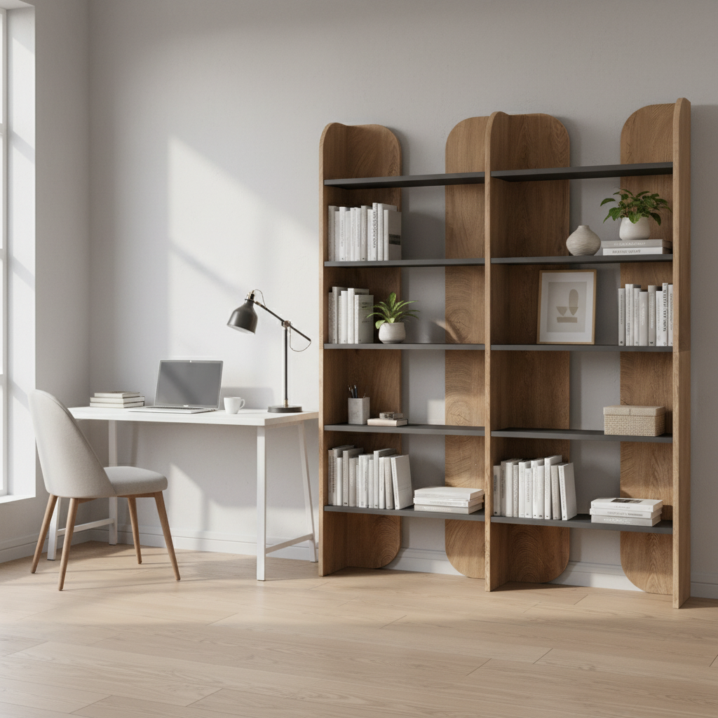 Bookcase MDF 180 cm Brown 5-Tier Open Shelf