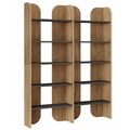Bookcase MDF 180 cm Brown 5-Tier Open Shelf