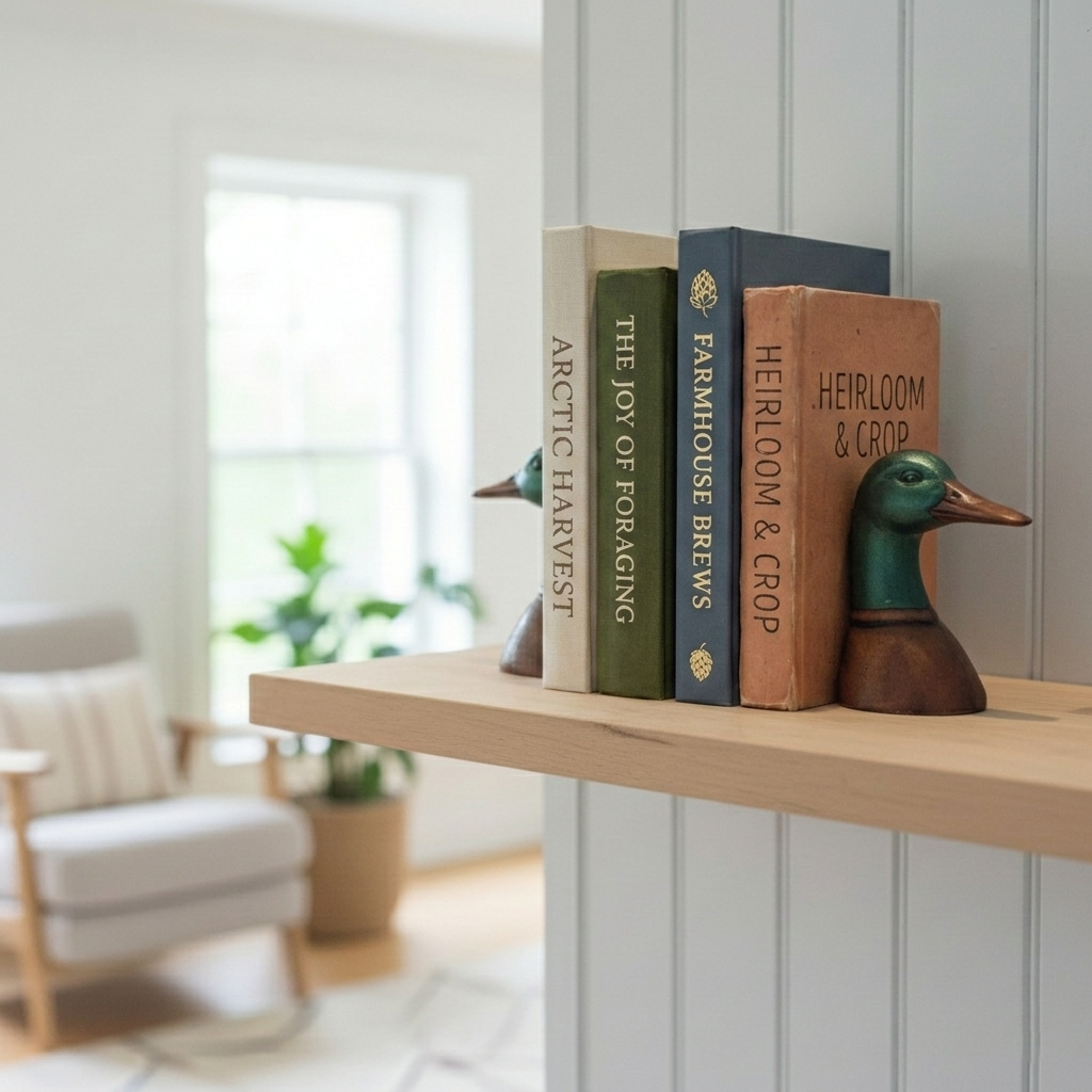 Bookends Iron 10.9 × 7.4 × 14.7 cm Brown Duck Head Set