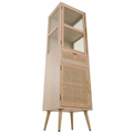 Cabinet Wood 173.5 × 46.5 cm Grid Shelf Unit