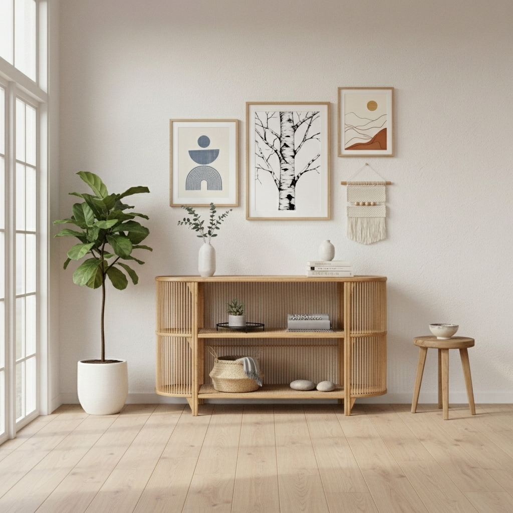 Console Table Rattan 120 × 40.5 × 71 cm Natural Handcrafted