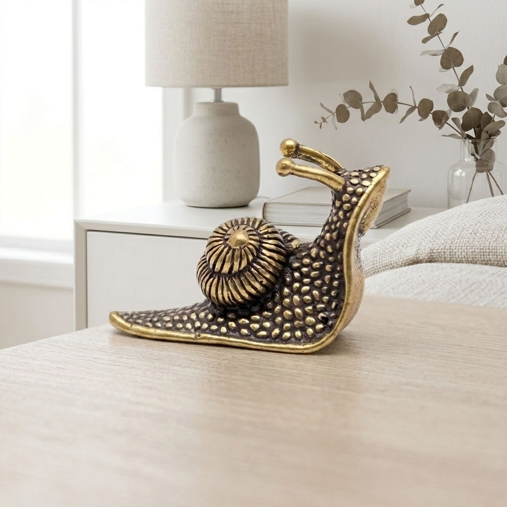 Desktop Ornament Brass 3.5 × 2.7 cm Snail Design
