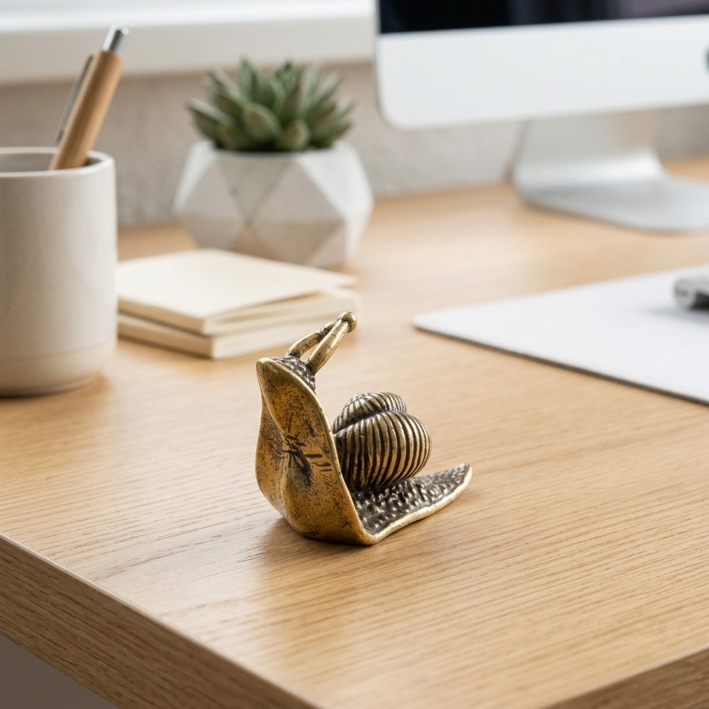 Desktop Ornament Brass 3.5 × 2.7 cm Snail Design