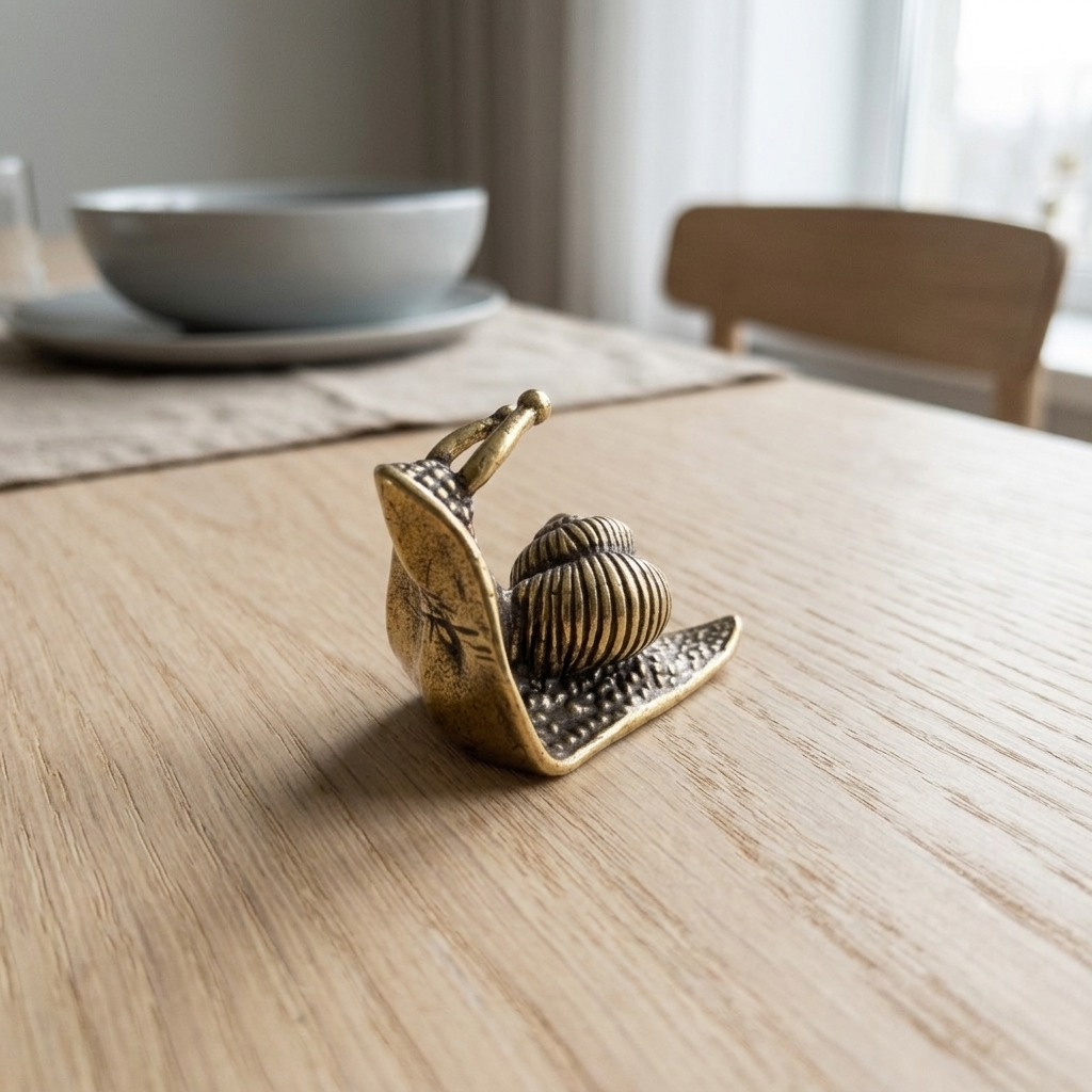 Desktop Ornament Brass 3.5 × 2.7 cm Snail Design