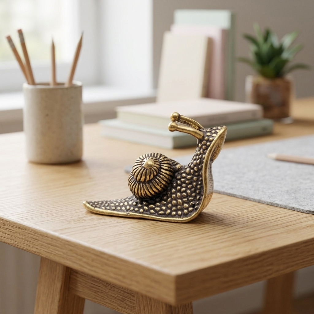Desktop Ornament Brass 3.5 × 2.7 cm Snail Design