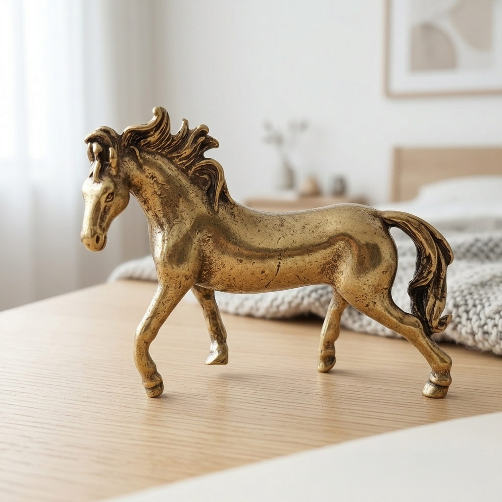 Desktop Ornament Brass 7.2 × 5.3 cm Horse
