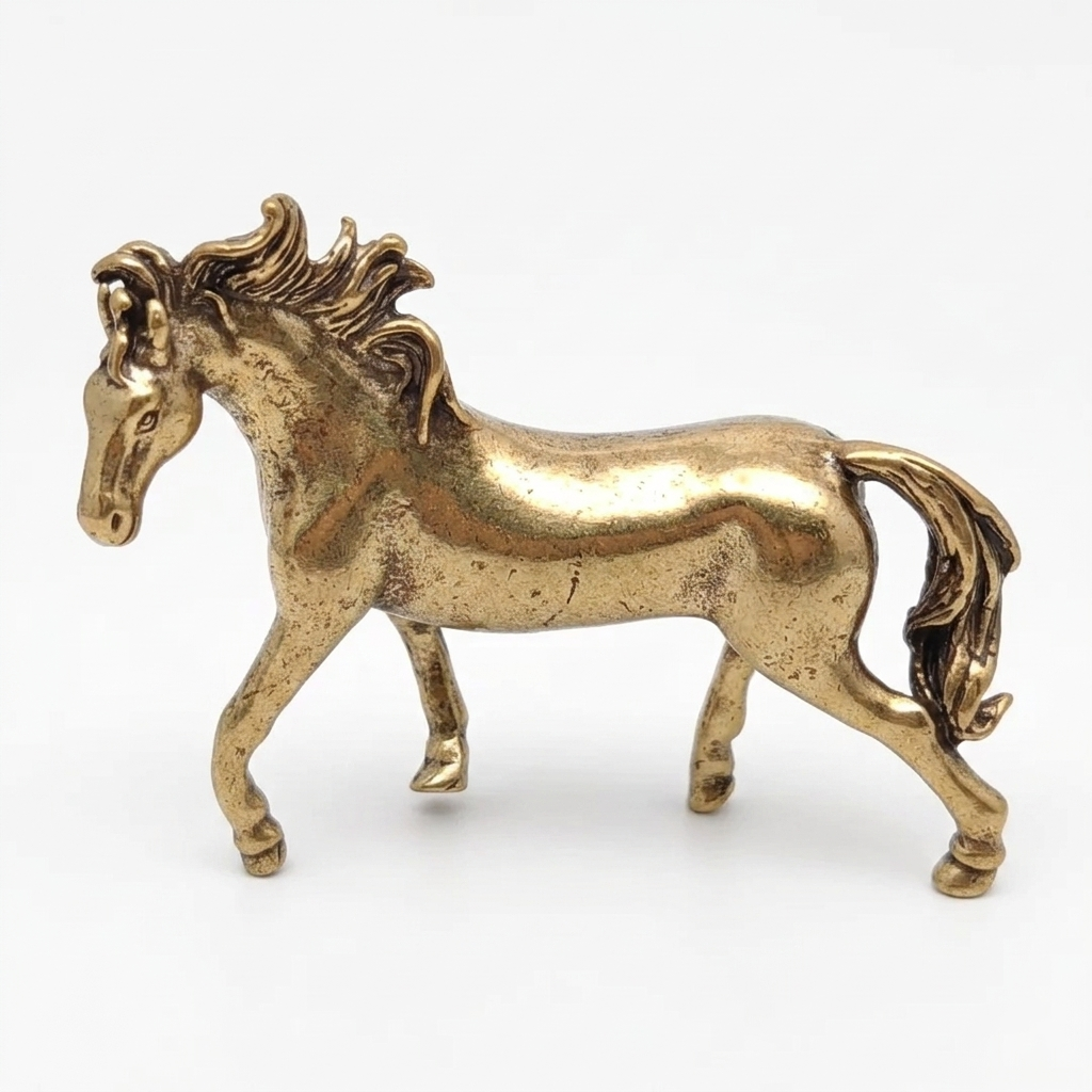 Desktop Ornament Brass 7.2 × 5.3 cm Horse