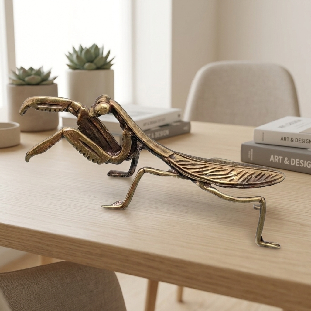 Desktop Ornament Brass 7.8 × 2.3 cm Mantis
