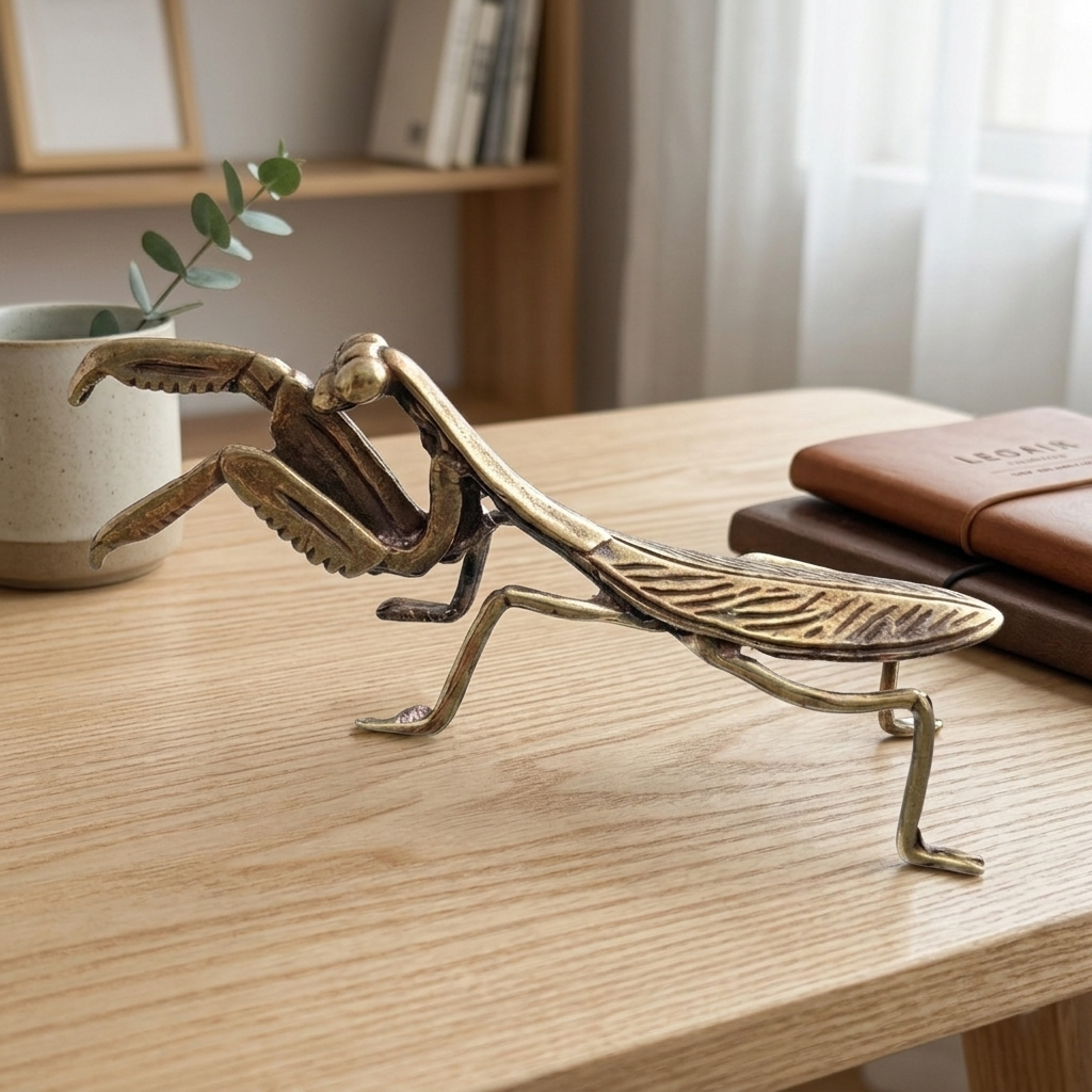 Desktop Ornament Brass 7.8 × 2.3 cm Mantis