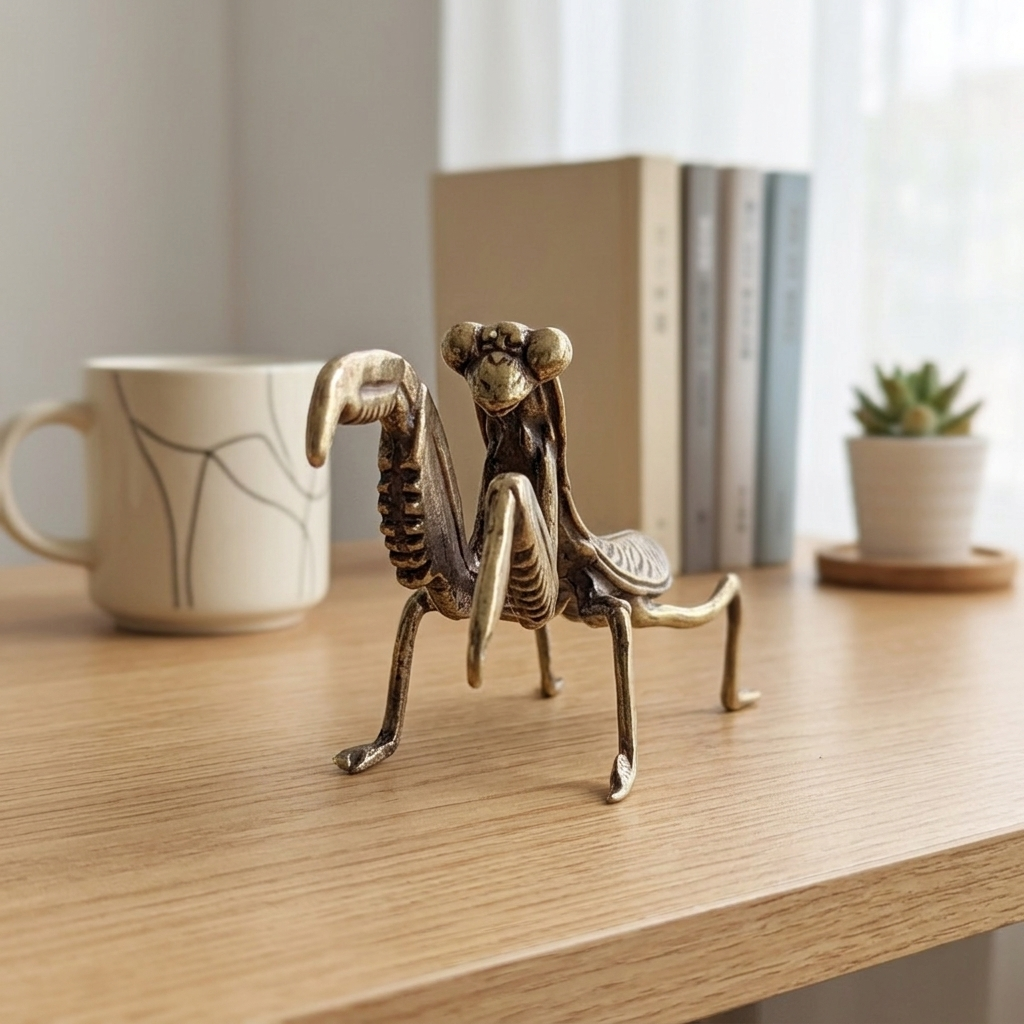 Desktop Ornament Brass 7.8 × 2.3 cm Mantis