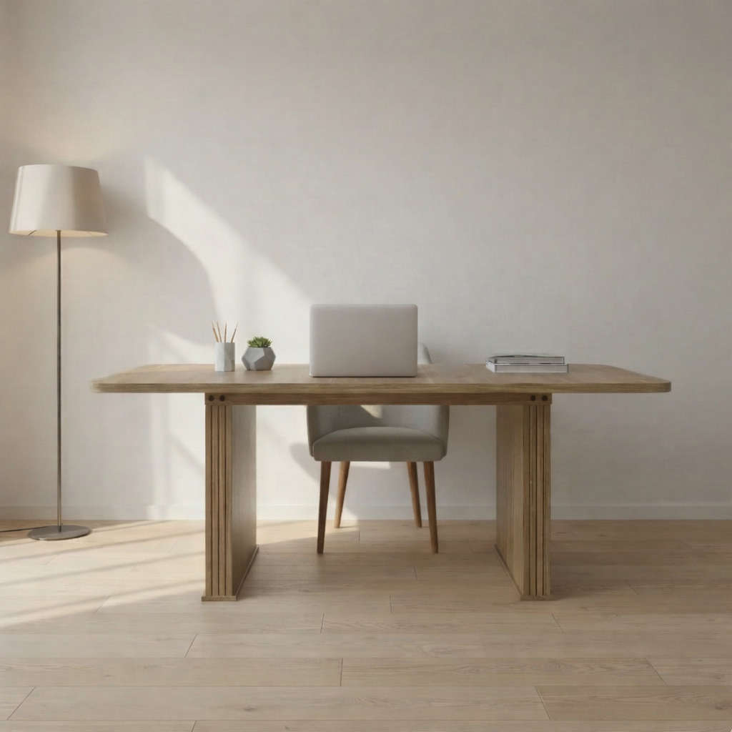 Dining Table 199.9 × 89.9 cm Beige-Brown Extendable