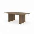 Dining Table 199.9 × 89.9 cm Beige-Brown Extendable