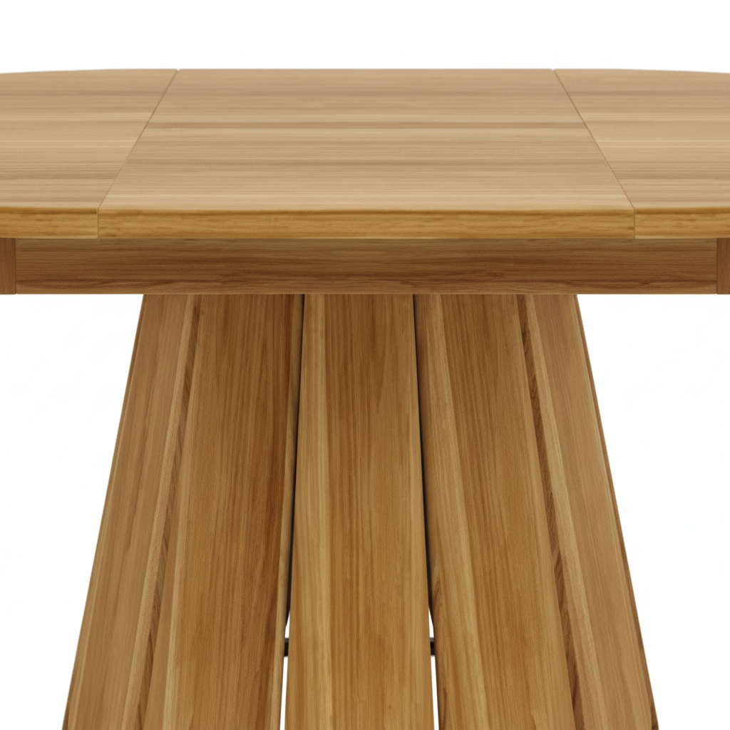 Dining Table MDF 118/158 × 76 cm Brown Extendable Round