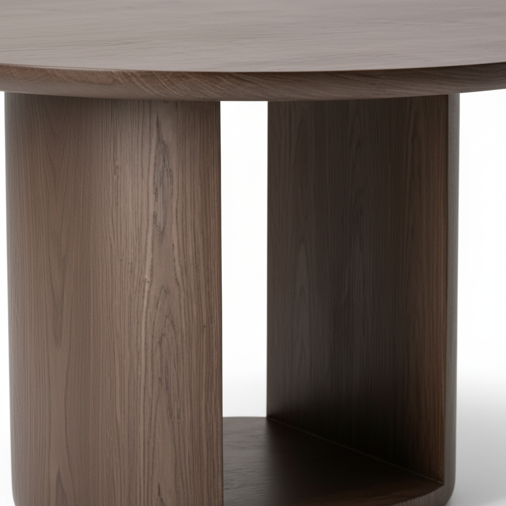 Dining Table Wood 132 × 132 × 76 cm Brown Round Detachable