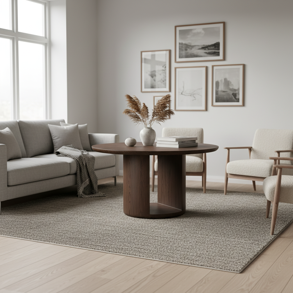 Dining Table Wood 132 × 132 × 76 cm Brown Round Detachable