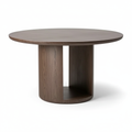 Dining Table Wood 132 × 132 × 76 cm Brown Round Detachable