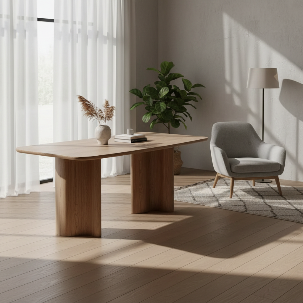 Dining Table Wood 200 × 100 × 75.5 cm Brown Detachable