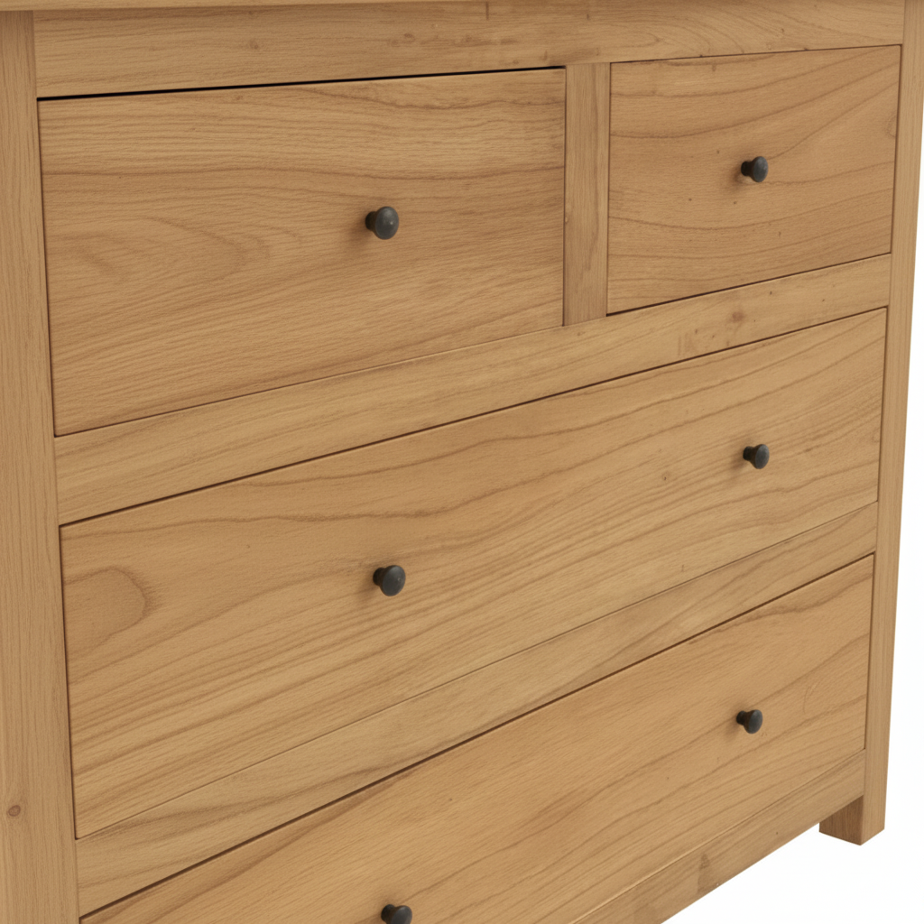 Dresser Mindi Wood 90 × 35 × 90 cm Brown 3-Drawer
