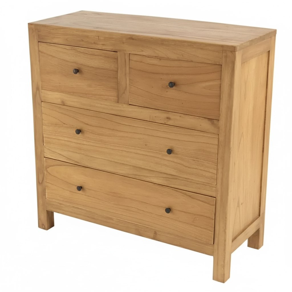 Dresser Mindi Wood 90 × 35 × 90 cm Brown 3-Drawer