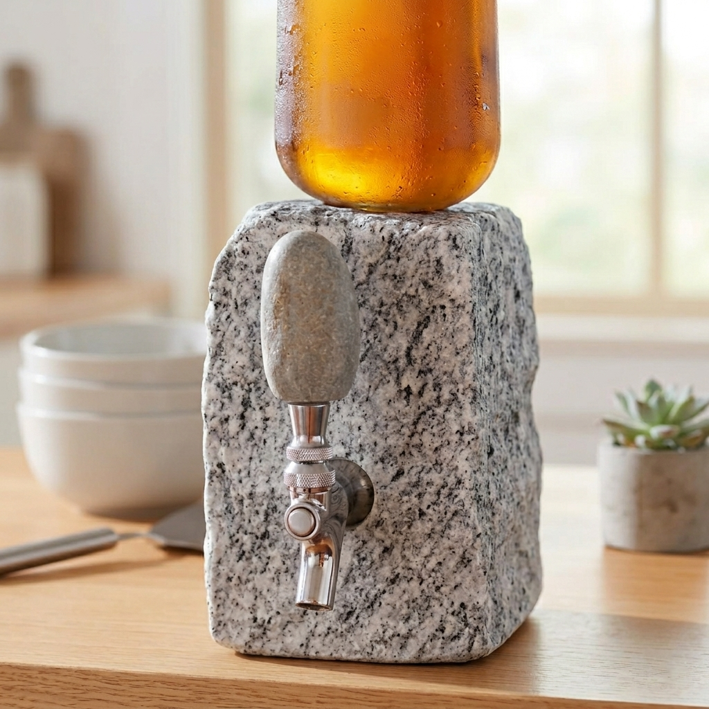 Drink Dispenser Granite Natural Stone Valve Bottle Dispenser