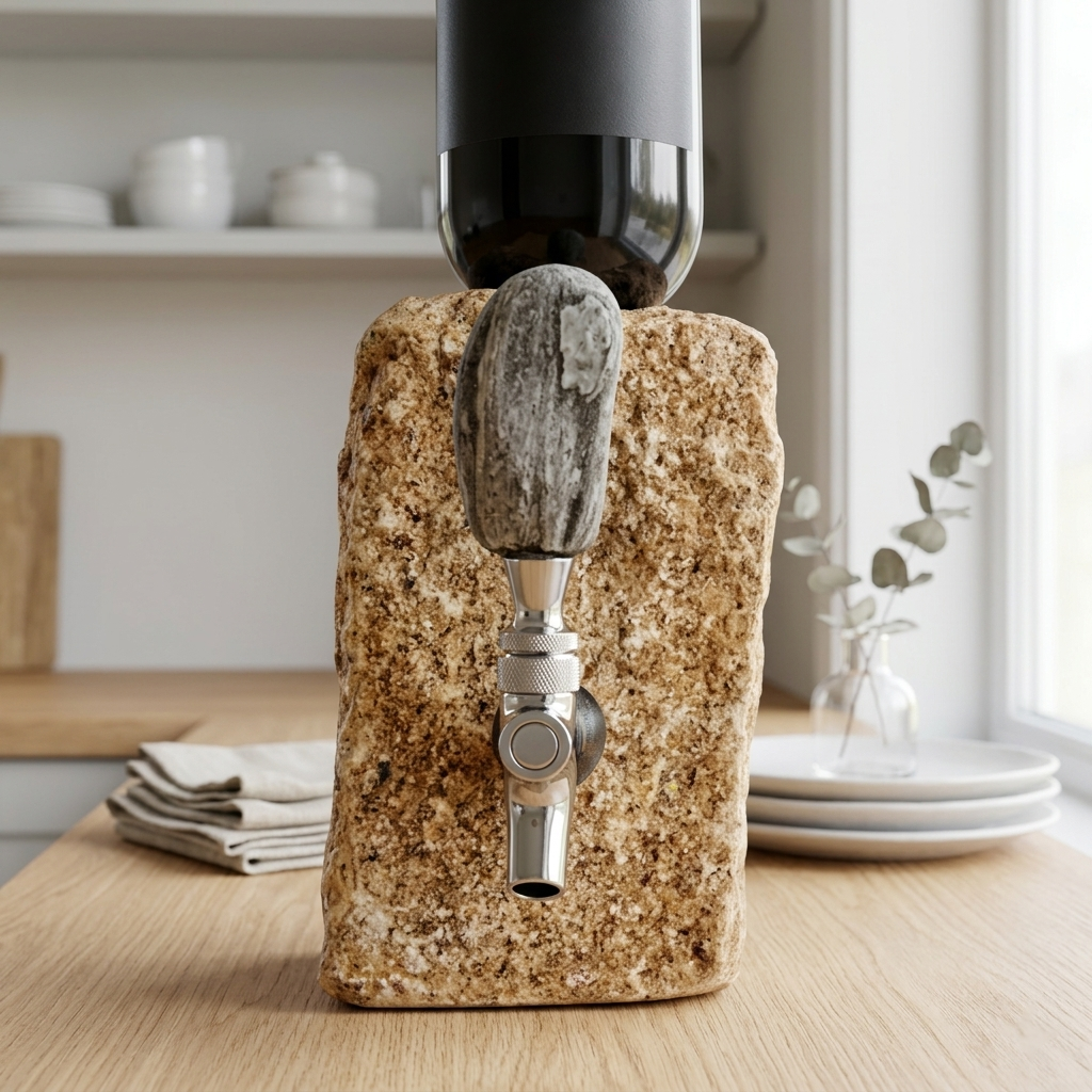 Drink Dispenser Granite Natural Stone Valve Bottle Dispenser
