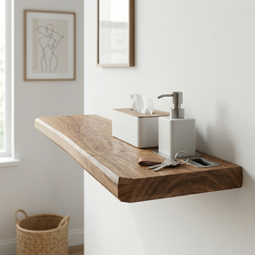 Entryway Organiser Shelf 41 × 13 cm with 4 Magnets