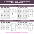Football jersey with Patch name size guide
