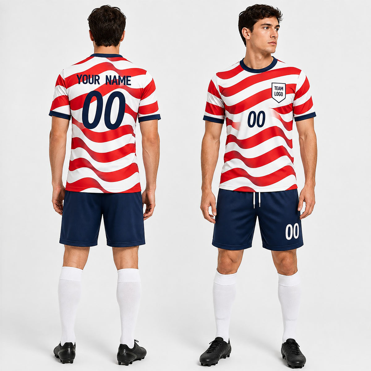 Personalized 2026 USA Soccer Jersey Set – Home-Inspired Style, Custom Name & Number for Kids & Adults - Image 1