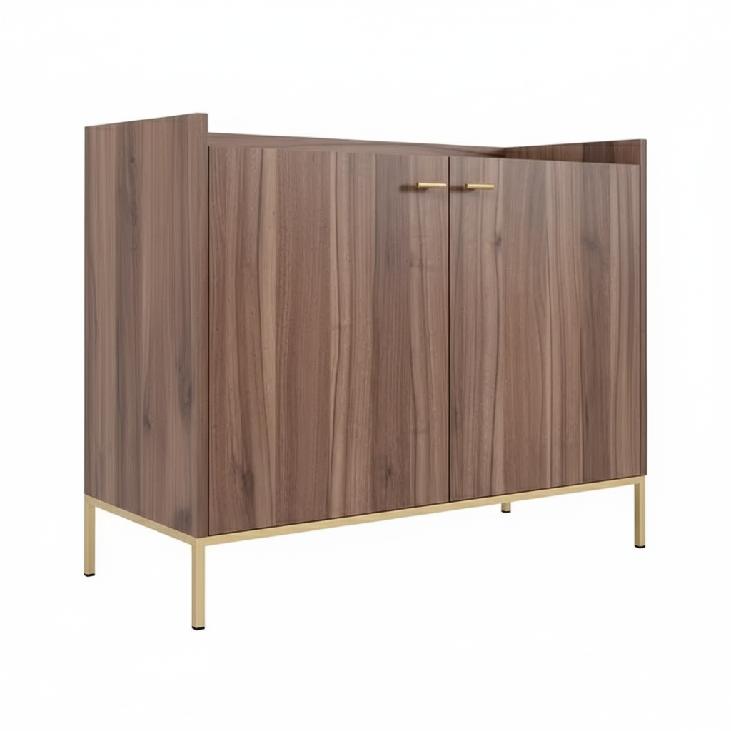 Sideboard Melamine 105 × 44 cm Walnut 2-Door
