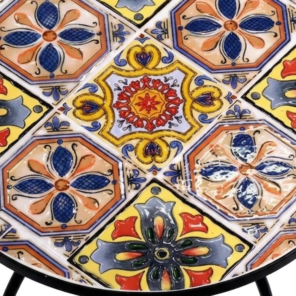 Table Metal 190.5 cm cm Mosaic Round Trapani