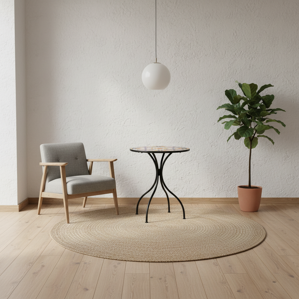 Table Metal 190.5 cm cm Mosaic Round Trapani