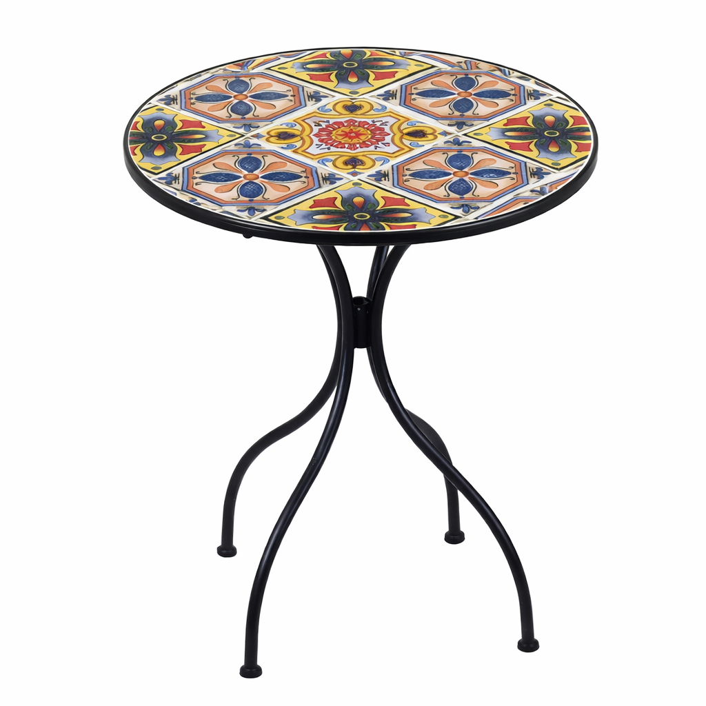 Table Metal 190.5 cm cm Mosaic Round Trapani