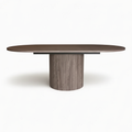 Table Walnut Veneer 180/220 × 120 × 75 cm Walnut Extendable Oval