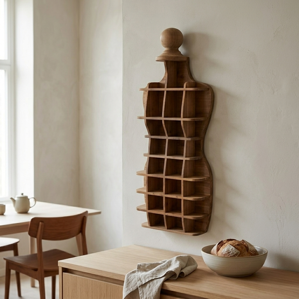 Wall Shelf Wood 45.7 × 96.5 cm Brown Multi-Compartment