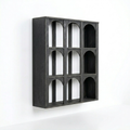 Wall Shelves 66.7 × 21.6 × 80 cm Black Arched Cubby