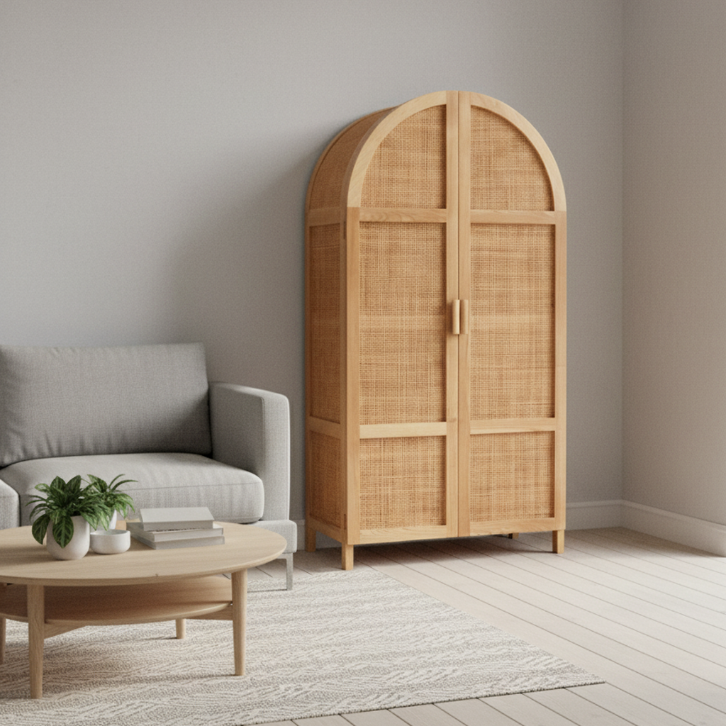 Wardrobe 180 × 90 × 55 cm Webbing Front