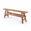 Wooden Bench 150 × 25 × 50 cm Natural Handmade Rustic