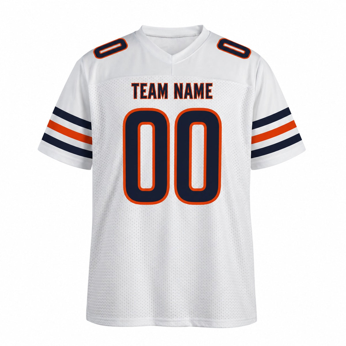 Chicago Custom Football Jersey, White Personalized Name Number Team Logo, Custom Football Uniform-1