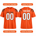 Cincinnati Custom Football Jersey, Orange Personalized Team Jersey, Custom Name Number Logo, Football Uniform-4