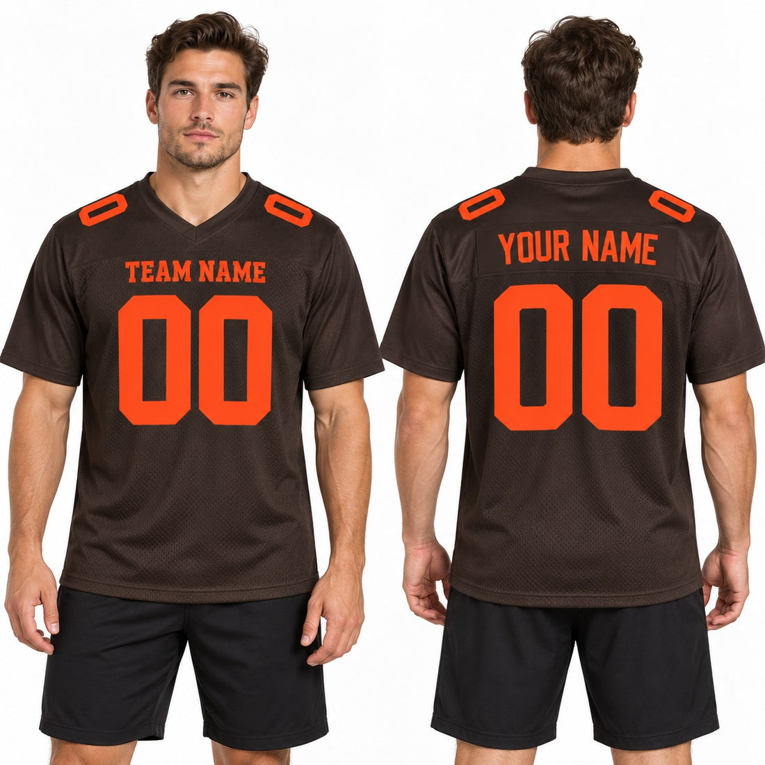 Cleveland Custom Football Jersey, Brown Personalized Team Jersey, Custom Name Number Logo, Football Uniform-3