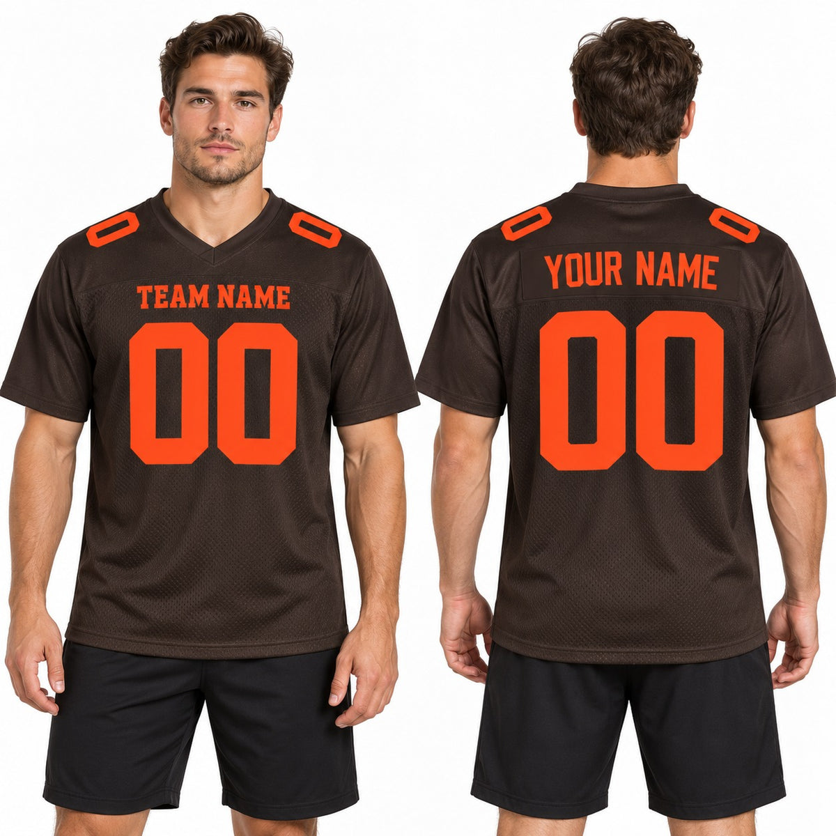 Cleveland Custom Football Jersey, Brown Personalized Team Jersey, Custom Name Number Logo, Football Uniform-3