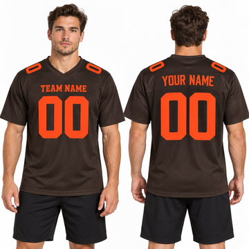 Cleveland Custom Football Jersey, Brown Personalized Team Jersey, Custom Name Number Logo, Football Uniform-3