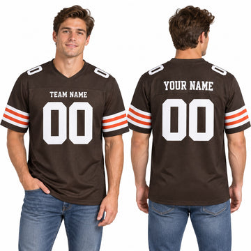 Cleveland Custom Football Jersey, Brown Personalized Team Jersey, Custom Name Number Logo, Football Uniform-3