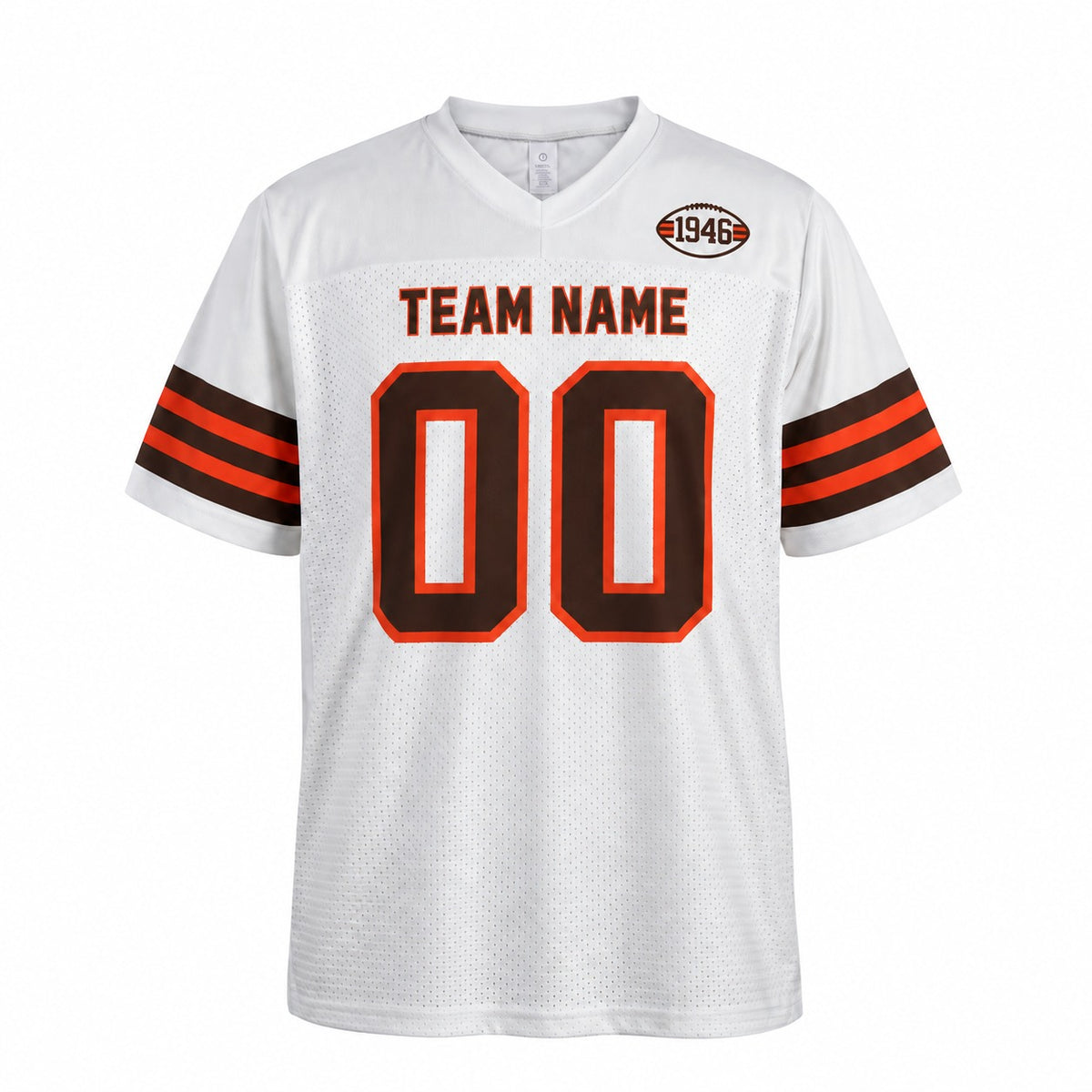 Cleveland Custom Football Jersey, White Vintage Style Personalized Team Jersey, Custom Name Number Logo-1