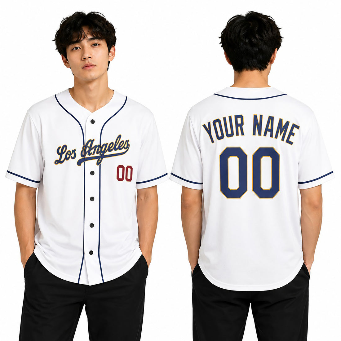 Custom 2026 Los Angeles Baseball Jersey - Fashion Style, Personalized Name & Number-1